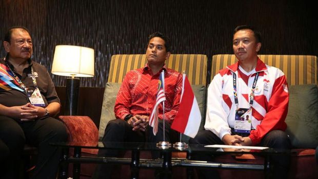 Menpora Imam Nahrawi dan Menpora Malaysia Khairy Jamaluddin bertemu siang ini.