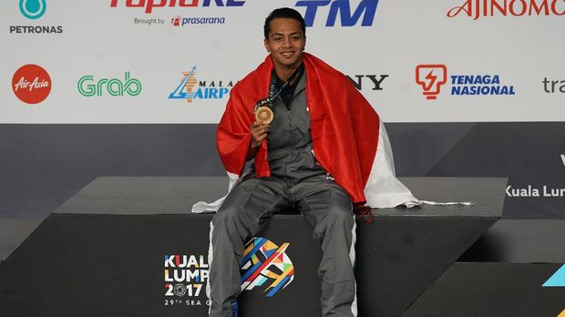 I Gede Siman Sudartawa meraih emas di SEA Games 2017. (