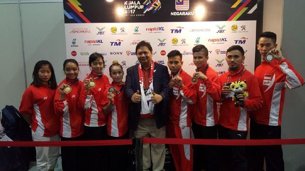 Para atlet Wushu peraih medali emas di SEA Games 2017. (