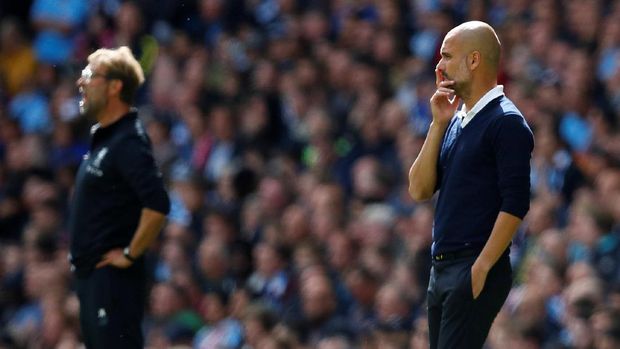 Strategi Pep Guardiola meredam serangan Liverpool sekaligus memanfaatkan serangan balik dengan dua strikernya terbukti berhasil. (