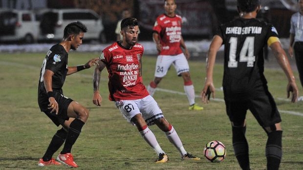 Stefano Lilipaly mencetak gol kemenangan Bali United saat lawan PSM.