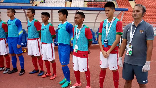 Rendy Juliansyah (kedua dari kanan) menjadi andalan di skuat Timnas Indonesia U-16.