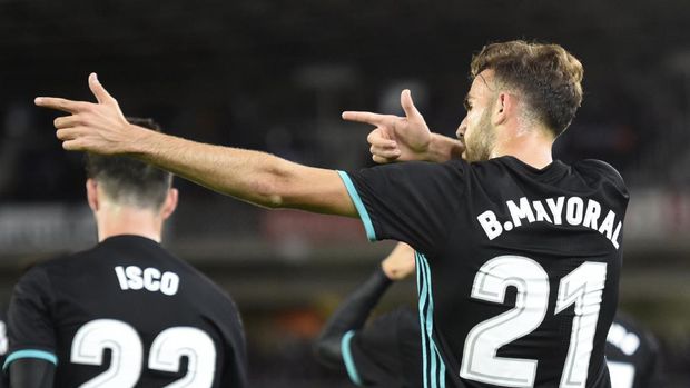 Borja Mayoral mencetak dua gol ke gawang Fuenlabrada untuk Real Madrid.