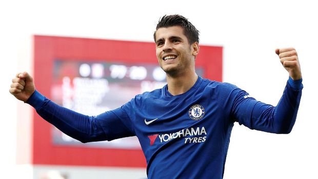 Alvaro Morata disebut Eden Hazard sebagai salah satu striker bagus milik Chelsea.