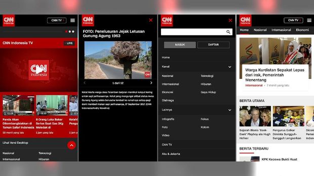 Wajah Baru CNN Indonesia Dilengkapi Mode Malam