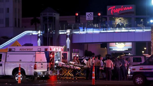 Penembakan di Las Vegas menewaskan puluhan orang.