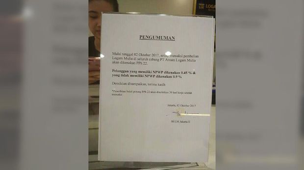 Antam Klarifikasi Pajak Beli Emas Bukan Hal Baru