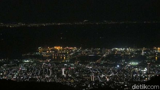 Pemandangan dari atas Rokko Shidare Observatory