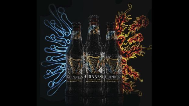 Kemasan batik Guinness.