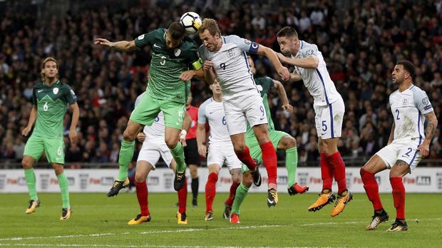Gol telat Harry Kane di masa injury time memastikan Inggris lolos ke putaran final Piala Dunia 2018.