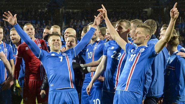 Rata-rata pemain Timnas Islandia berkarier di kompetisi luar negeri.