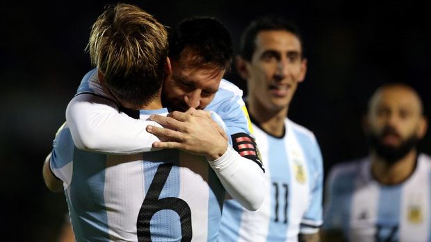 Argentina lolos ke Piala Dunia 2018 usai menaklukkan Ekuador 3-1.