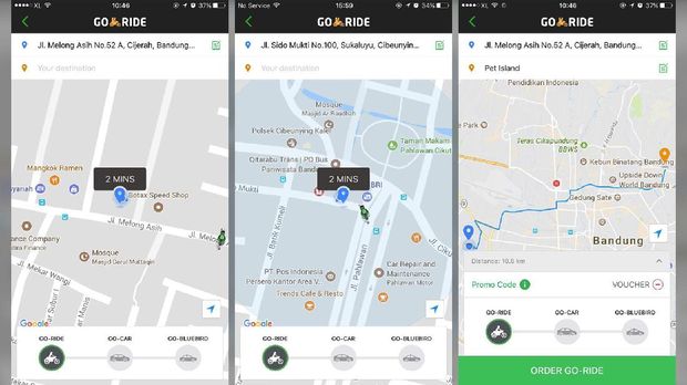 Pasca Dilarang, Armada Online Tak Nampak di Bandung