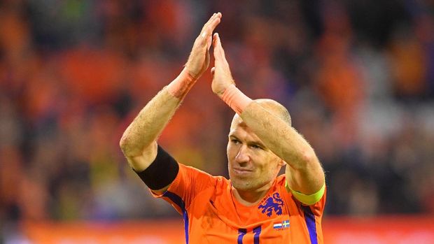Arjen Robben tampil apik di laga terakhirnya bersama Timnas Belanda.