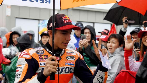 Marc Marquez masih unggul cukup jauh di puncak klasemen atas Andrea Dovizioso.