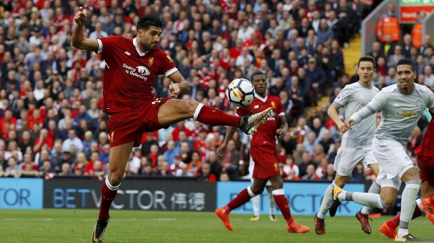 Liverpool terus menekan Manchester United sepanjang laga namun gagal mencetak gol.