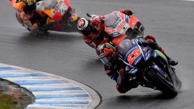 Maverick Vinales berada di posisi kesembilan di MotoGP Jepang. (