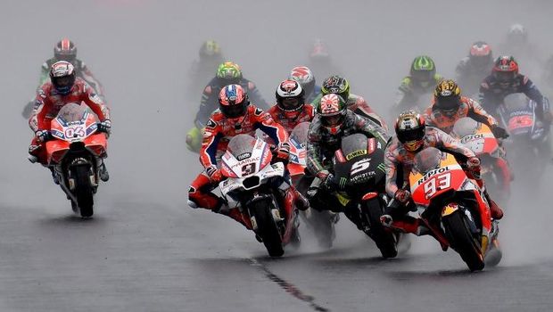 Marc Marquez bersaing sengit dengan sejumlah pebalap di GP Australia.