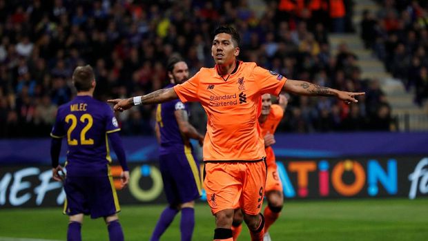 Roberto Firmino mencetak dua gol dan satu assist pada pesta tujuh gol kemenangan Liverpol atas Maribor. (