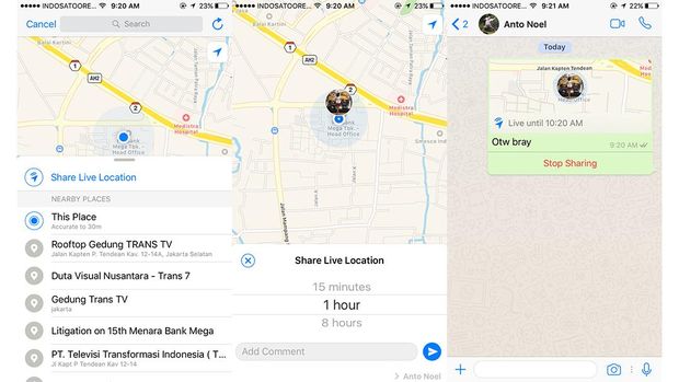 Bedanya Fitur Baru Berbagi Lokasi Whatsapp