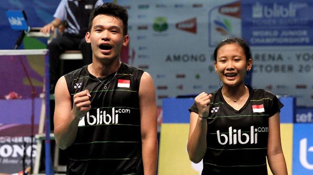 Rinov Rivaldy/Pitha Mentari berhasil meraih juara ganda campuran di Kejuaraan Dunia Junior 2017.
