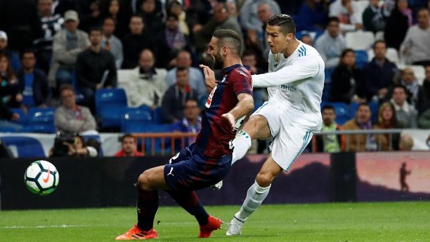 Cristiano Ronalo total menciptakan lima tembakan ke gawang Eibar pada laga tersebut. (