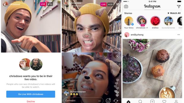 Live di Instagram Kini Bisa Tandem