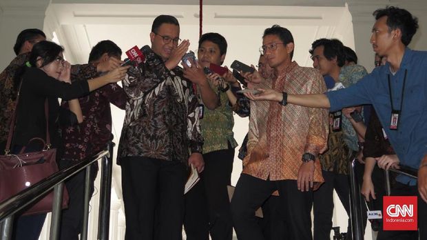 Manut Topik Obrolan Jokowi, Anies-Sandi Tak Bahas Reklamasi