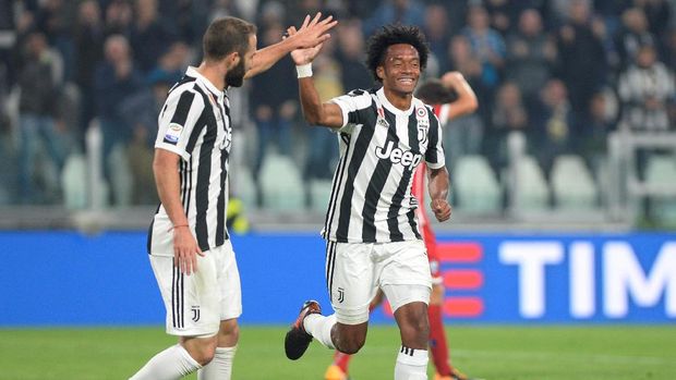 Juan Cuadrado menggenapkan gol Juventus ke gawang SPAL, Rabu (25/10) waktu setempat.