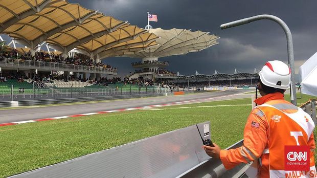 Kondisi Sirkuit Sepang sebelum balapan MotoGP Malaysia 2017.