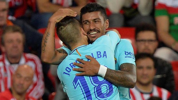 Paulinho mencetak gol penutup kemenangan Barcelona 2-0 atas Athletic Bilbao.