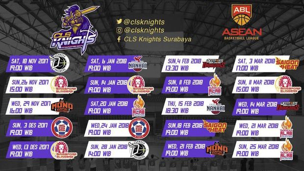 Jadwal laga CLS di ajang ABL.