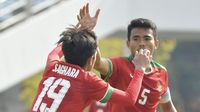 Timnas Indonesia U-19 hanya mampu mencetak satu gol ke gawang Malaysia melalui Hanis Saghara.