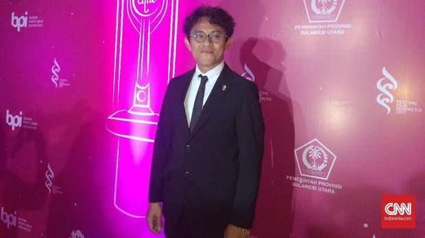 Riri Riza di karpet merah FFI 2017.