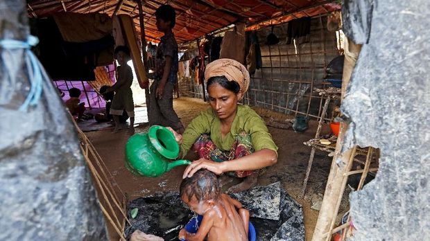 Ilustrasi pengungsi Rohingya.