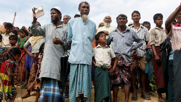 Ilustrasi pengungsi Rohingya.