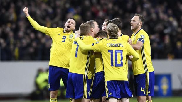 Timnas Swedia memastikan tiket ke Piala Dunia 2018 setelah menyingkirkan Timnas Italia. (