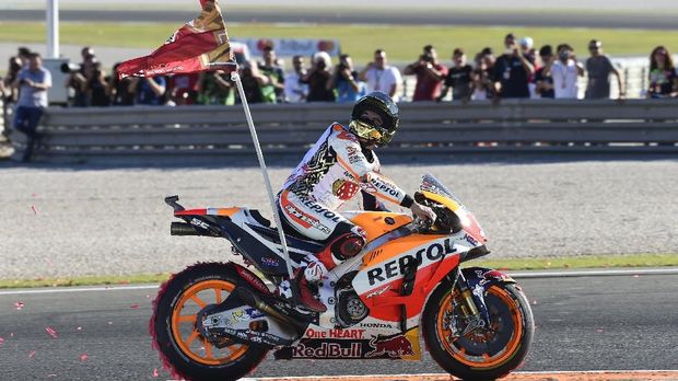 Marc Marquez pastikan gelar keempat di kelas MotoGP pada seri terakhir musim 2017.