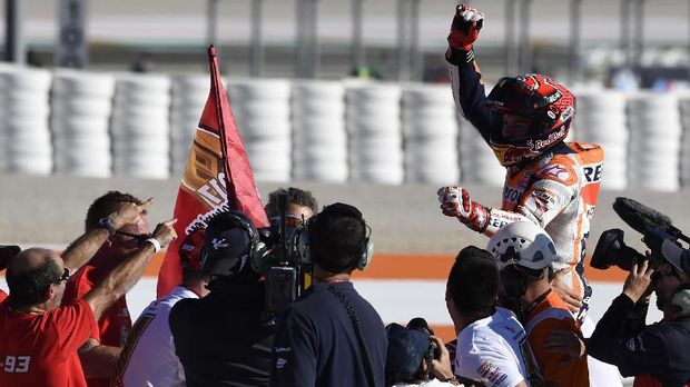 Marc Marquez keluar sebagai juara dunia MotoGP 2017. (