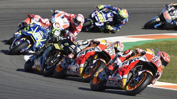 Marc Marquez finis ketiga pada balapan MotoGP Valencia.