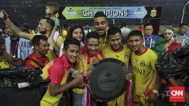 Foto: CNN Indonesia/Adhi Wicaksono Juara Liga 1, Bhayangkara FC, tak lantas bisa tampil di kompetisi Asia.