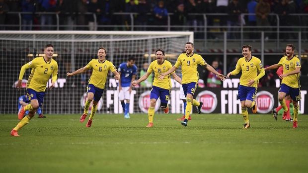 Timnas Swedia menjadi negara kawasan Skandinavia yang paling sering tampil di Piala Dunia. (