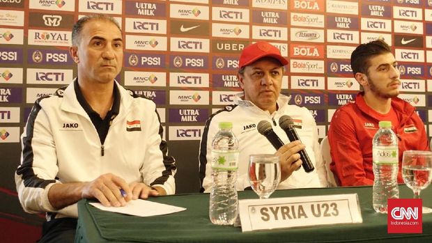 Timnas Suriah U-23 kehilangan lima pemain saat melawan Timnas Indonesia U-23.