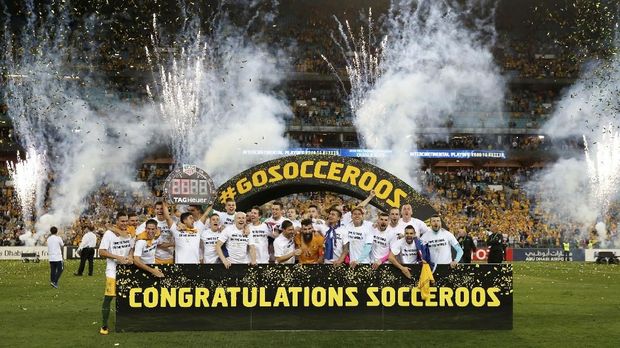 Australia sudah menyiapkan panggung perayaan lolos ke Piala Dunia 2018.