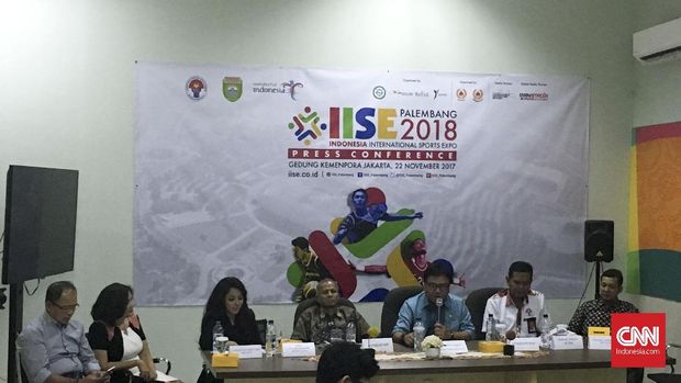 Konferensi pers IISE2018 di Kemenpora, Rabu (22/11).