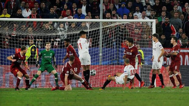 Sevilla sempat tertinggal tiga gol dari Liverpool di babak pertama.