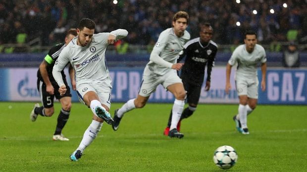 Kemenangan atas Qarabag memastikan Chelsea meraih tiket perdelapan final Liga Champions 2017.