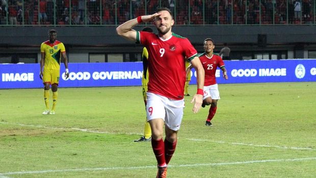 Ilija Spasojevic menjadi salah satu pemain senior yang memperkuat Timnas Indonesia di Tsunami Cup.