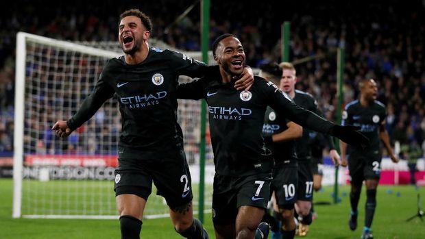 Raheem Sterling memastikan kemenangan Manchester City menit ke-84.
