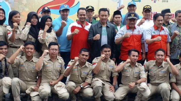 Menpora Imam Nahrawi turut hadir dalam salah satu titik pertemuan Kirab Pemuda Nusantara 2017.